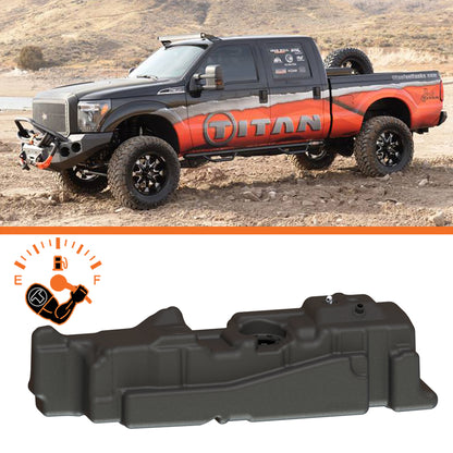 Titan Extra Large Midship Tank - Ford 2011-2016 - Increased Capacity 34 gal, Stock Tank Capacity 26 gal