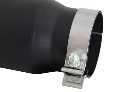 aFe MACH Force-Xp 409 Stainless Steel Clamp-on Exhaust Tip Black - 49T40501-B15