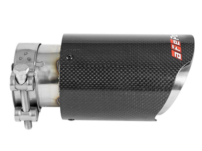 aFe MACH Force-Xp 304 Stainless Steel Clamp-on Exhaust Tip Carbon Fiber - 304 Stainless Steel, Outlet Inside Diameter 3.5 in