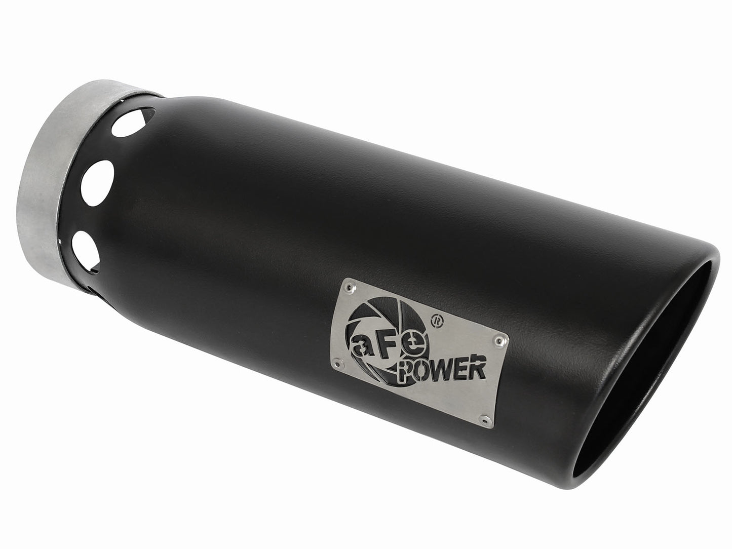 aFe MACH Force-Xp 409 Stainless Steel Clamp-on Exhaust Tip Black Right Side Exit - 49T50601-B161