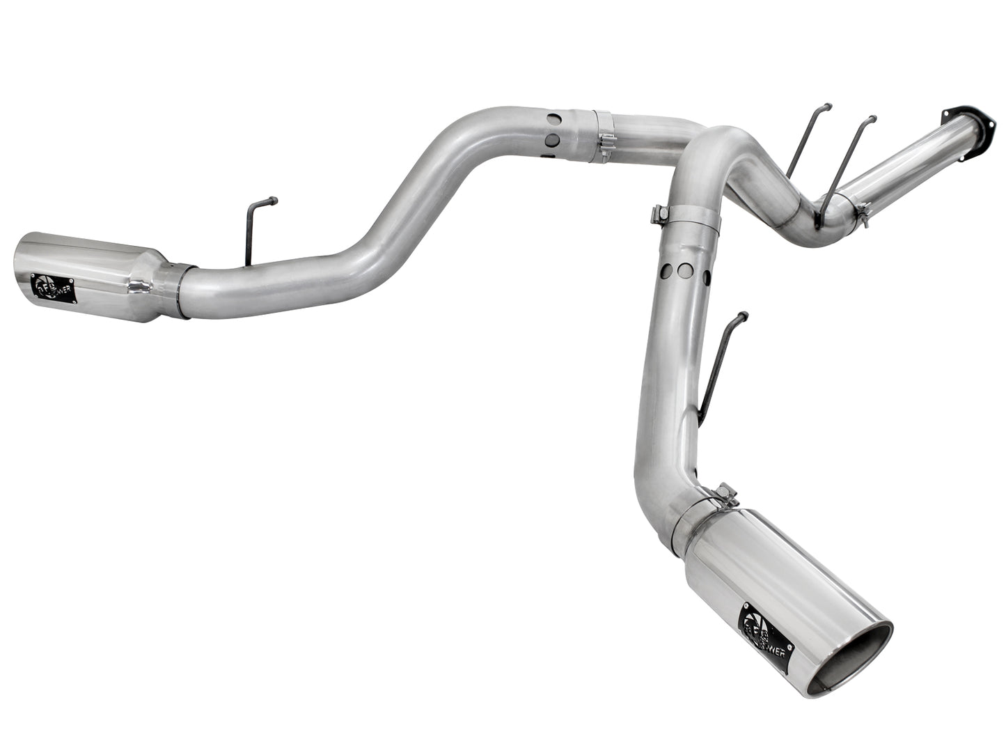 aFe ATLAS 4 IN Aluminized Steel DPF-Back Exhaust System w/Polished Tip - Ford 2011-2014 6.7L