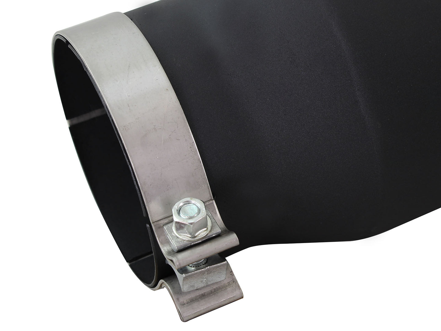aFe MACH Force-Xp 409 Stainless Steel Clamp-on Exhaust Tip Black Left Side Exit - 49T50702-B12
