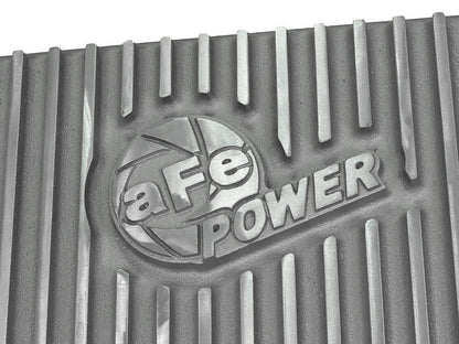 aFe Street Series Transmission Pan Raw w/ Machined Fins - Chevy/GMC 2001-2019 6.6L/8.1L