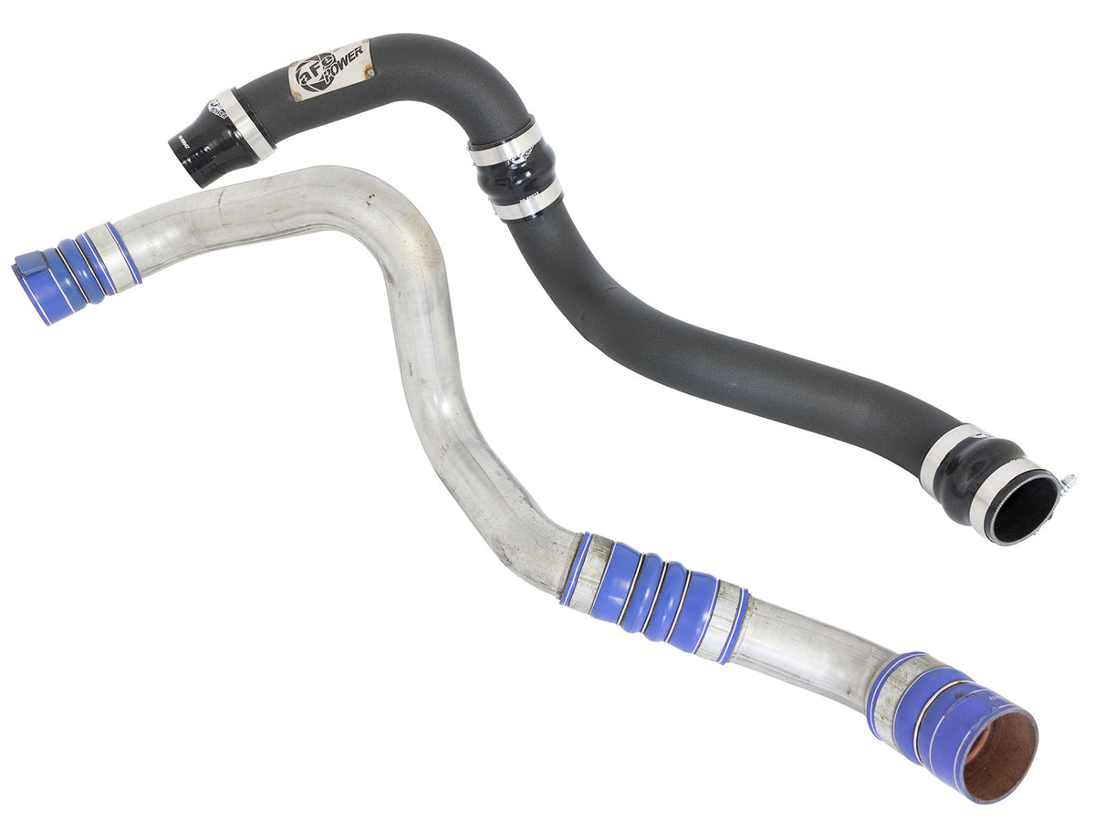 aFe BladeRunner 3 IN Aluminum Hot and Cold Charge Pipe Kit Black - Chevy/GMC 2011-2016 6.6L