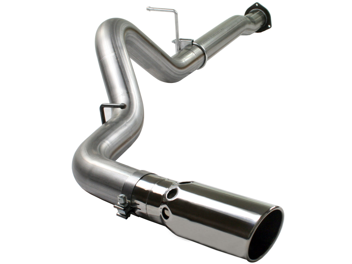 aFe Large Bore-HD 4 IN 409 Stainless Steel DPF-Back Exhaust System - Chevy/GMC 2007-2010 6.6L