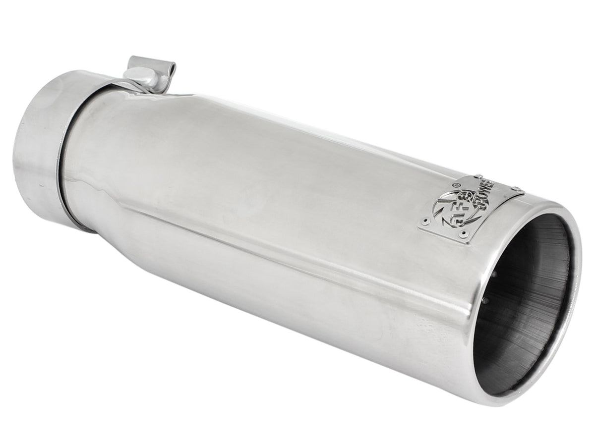 aFe MACH Force-Xp 304 Stainless Steel Clamp-on Exhaust Tip Polished - 49-92043-P
