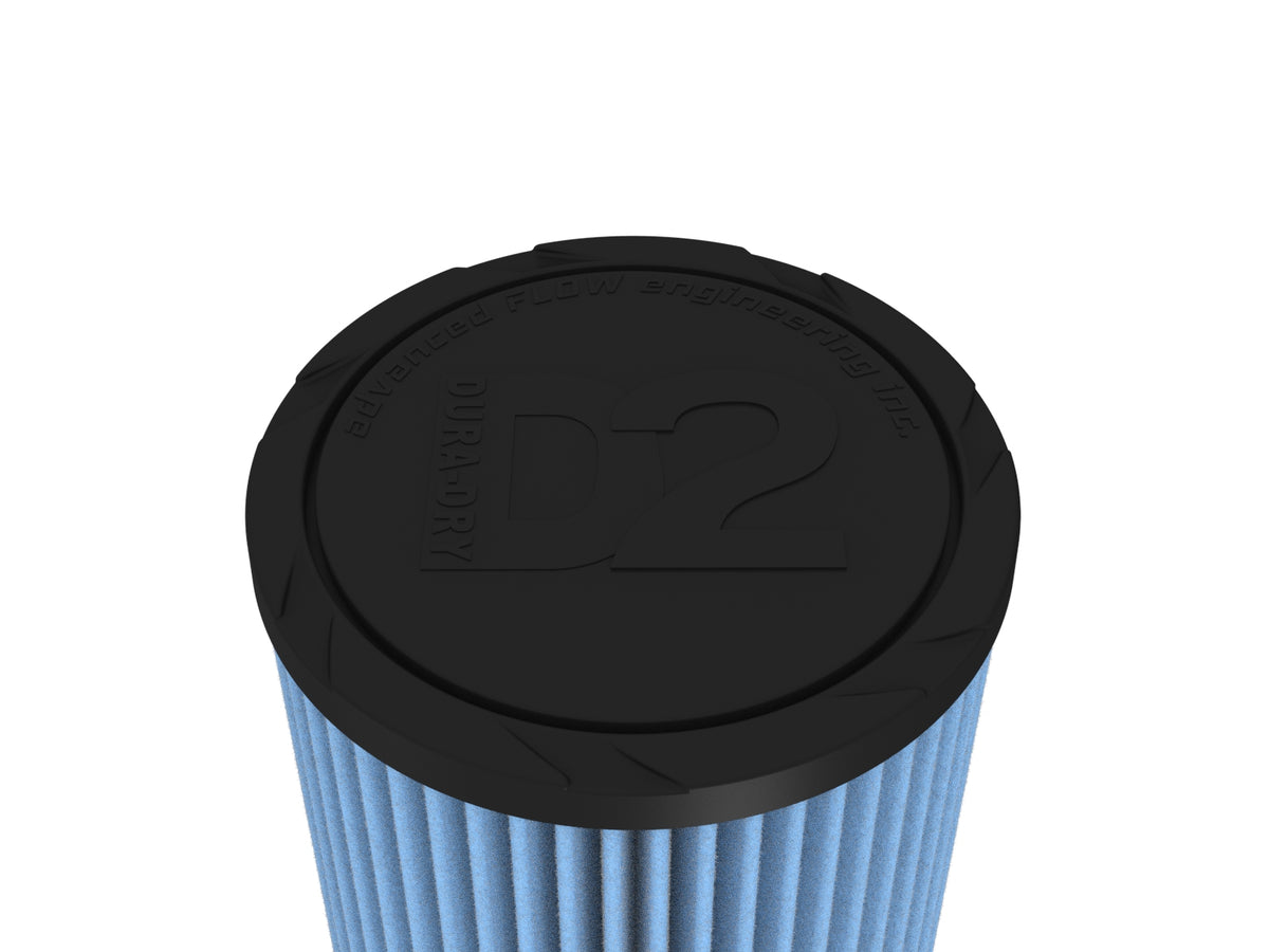 aFe Momentum Intake Replacement Air Filter w/ D2 Dura-Dry Media - Flange Inside Diameter 3.5 in, Base Diameter 5 in