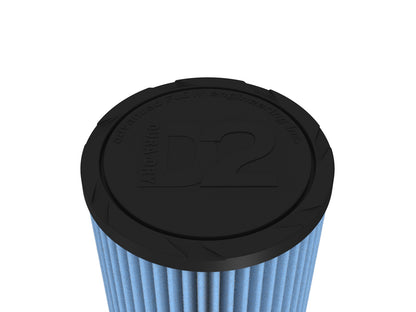 aFe Momentum Intake Replacement Air Filter w/ D2 Dura-Dry Media - Flange Inside Diameter 3.5 in, Base Diameter 5 in