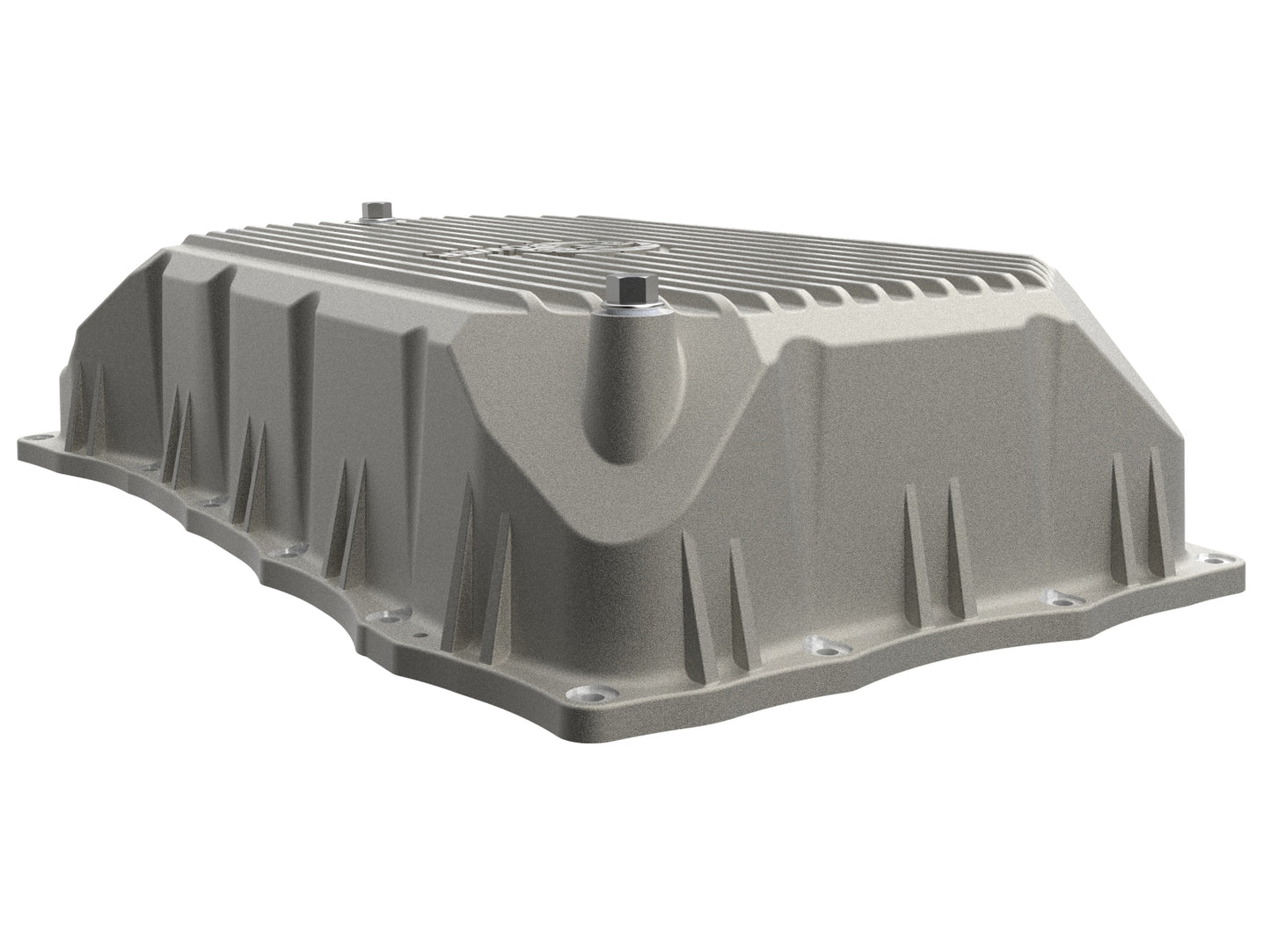 aFe Street Series Transmission Pan Raw w/ Machined Fins - Chevy/GMC 2020-2026 6.6L