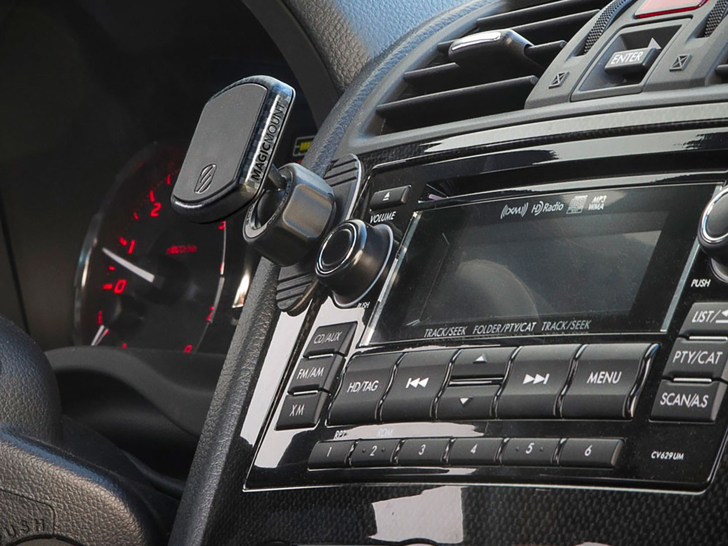 aFe SCORCHER PRO Magnetic Dash Mount with Carbon Fiber Trim