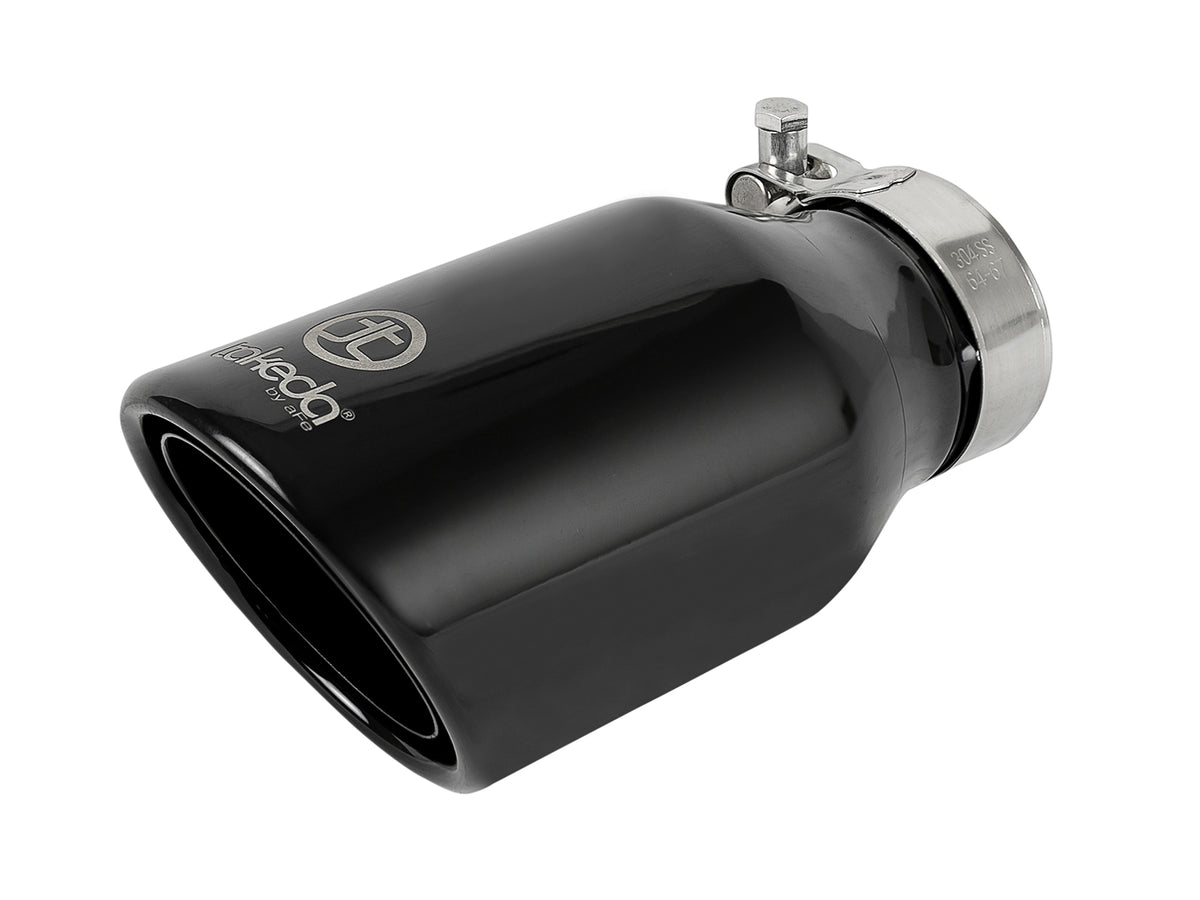 aFe Takeda 409 Stainless Steel Clamp-on Exhaust Tip Black - 49T25404-B08