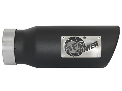 aFe MACH Force-Xp 409 Stainless Steel Clamp-on Exhaust Tip Black - 49T35451-B12