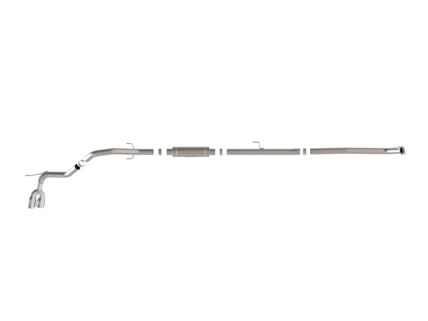 aFe Vulcan Series 3 IN Stainless Steel Rear-Side Exit Exhaust System Polished