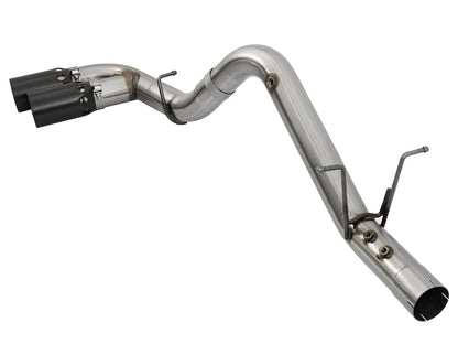 aFe Rebel XD Series 4 IN 409 Stainless Steel DPF-Back Exhaust w/Dual Black Tips - Chevy/GMC 2017-2019 6.6L
