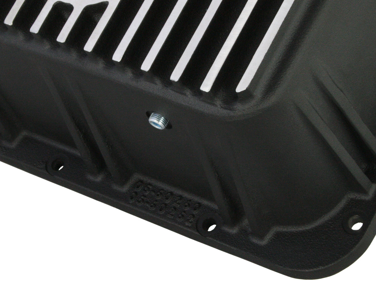 aFe Pro Series Transmission Pan Black w/ Machined Fins - Chevy/GMC 2001-2019 6.6L/8.1L