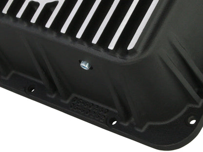 aFe Pro Series Transmission Pan Black w/ Machined Fins - Chevy/GMC 2001-2019 6.6L/8.1L