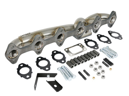 aFe Twisted Steel 304 Stainless Steel Header w/ T3 Turbo Flange