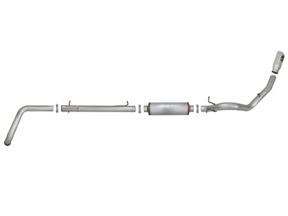 aFe Large Bore-HD 4 IN 409 Stainless Steel Turbo-Back Exhaust System w/ Polished T
