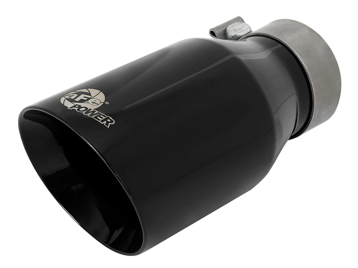 aFe MACH Force-Xp 304 Stainless Steel Clamp-on Exhaust Tip Black - 49T30454-B092