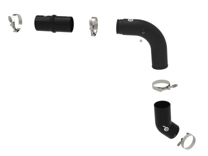 aFe BladeRunner 2-1/2 IN to 3 IN Aluminum Hot-Side Charge Pipe Black
