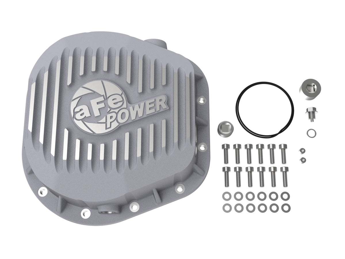 aFe Street Series Rear Differential Cover Raw w/ Machined Fins - Ford 1988-2026