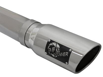 aFe Large Bore-HD 4 IN 409 Stainless Steel Cat-Back Exhaust System w/ Polished Tip - Dodge 2003-2004 5.9L