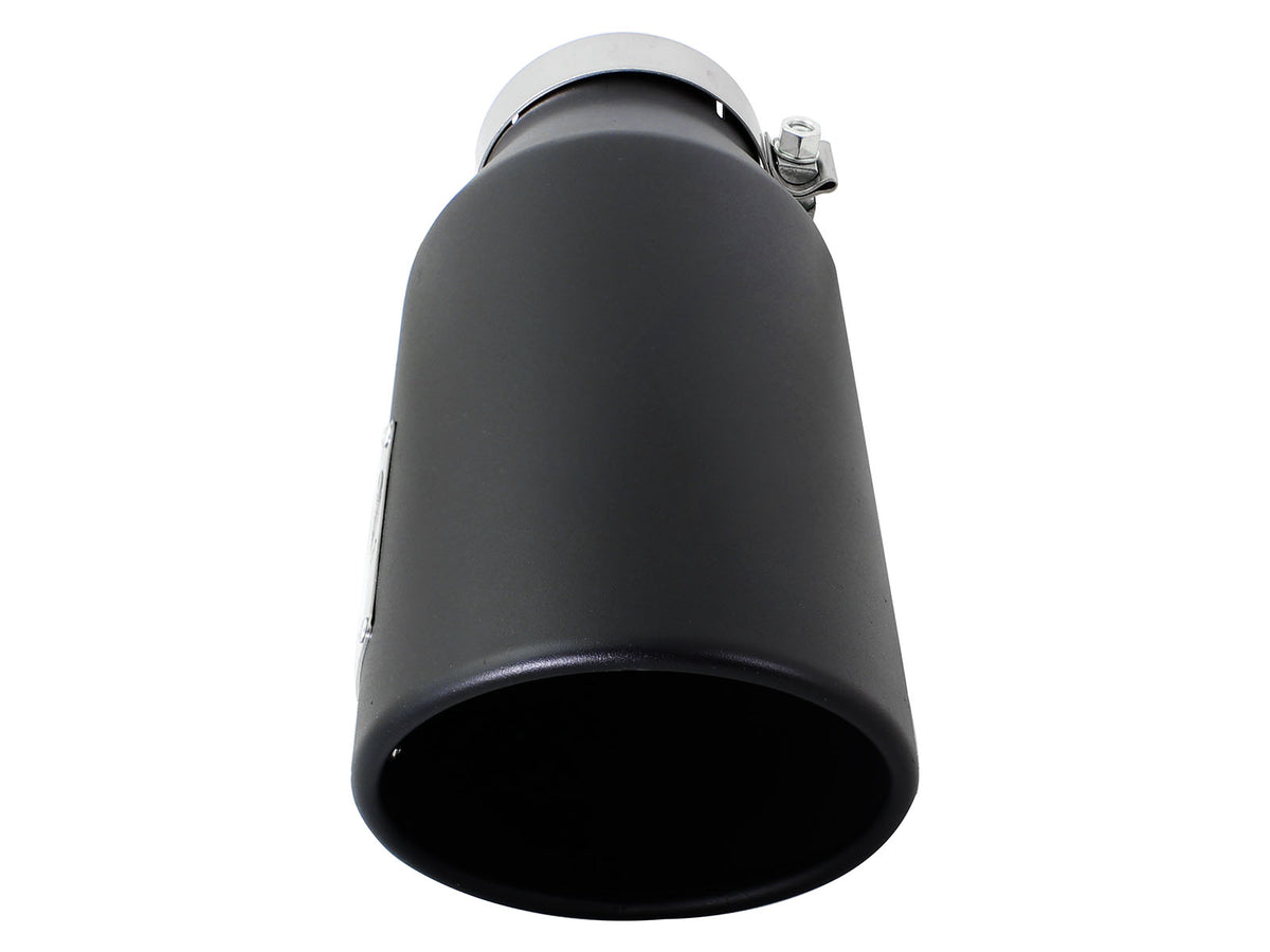 aFe MACH Force-Xp 409 Stainless Steel Clamp-on Exhaust Tip Black - 49T40601-B15