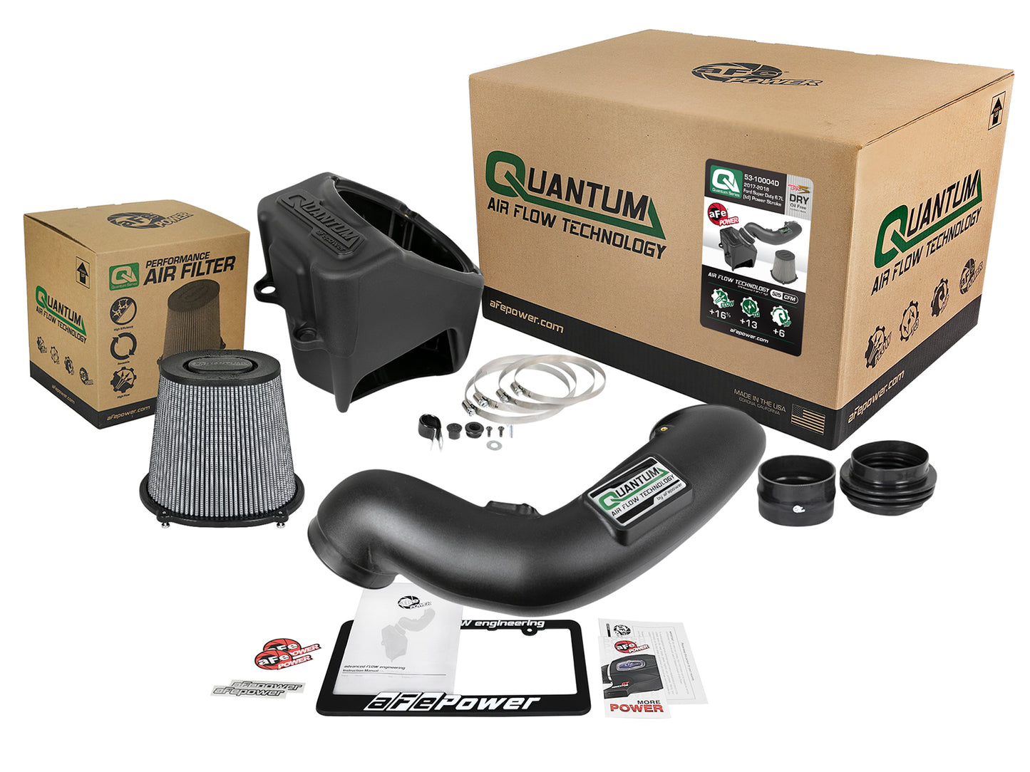 aFe QUANTUM Cold Air Intake System w/ Pro DRY S Filter - Ford 2017-2019 6.7L