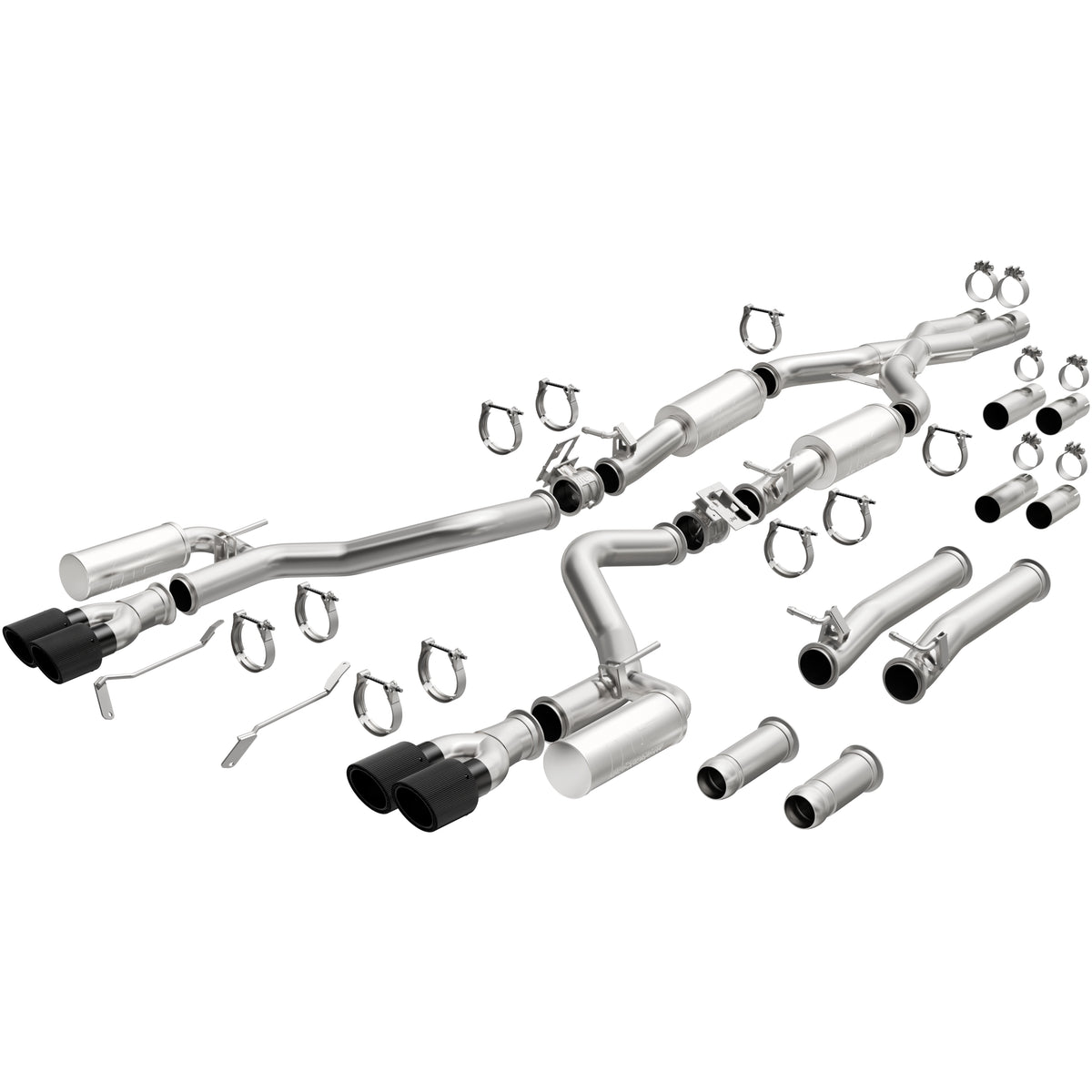 MagnaFlow xMOD Series Carbon Fiber Tips Cat-Back System 19536