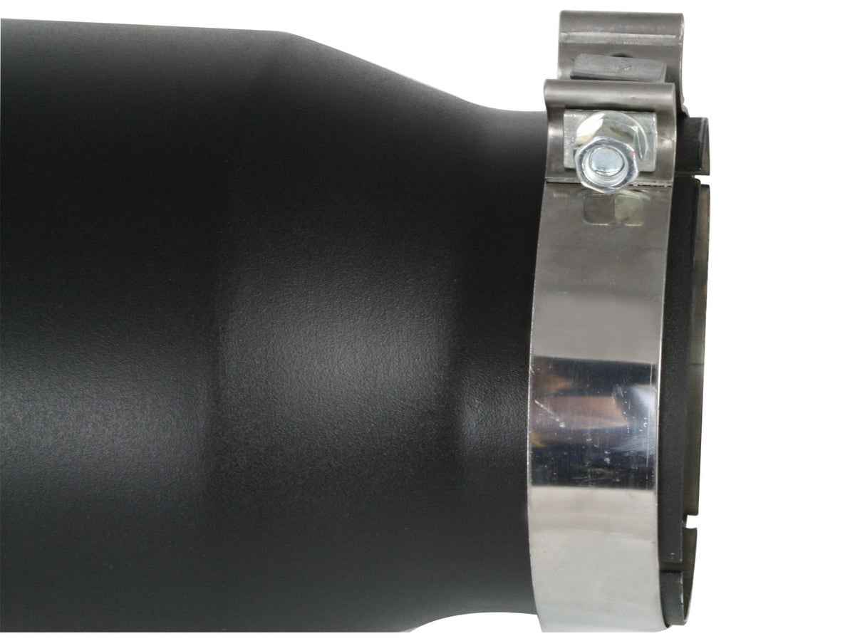 aFe MACH Force-Xp 409 Stainless Steel Clamp-on Exhaust Tip Black Right Side Exit - 49T50701-B15