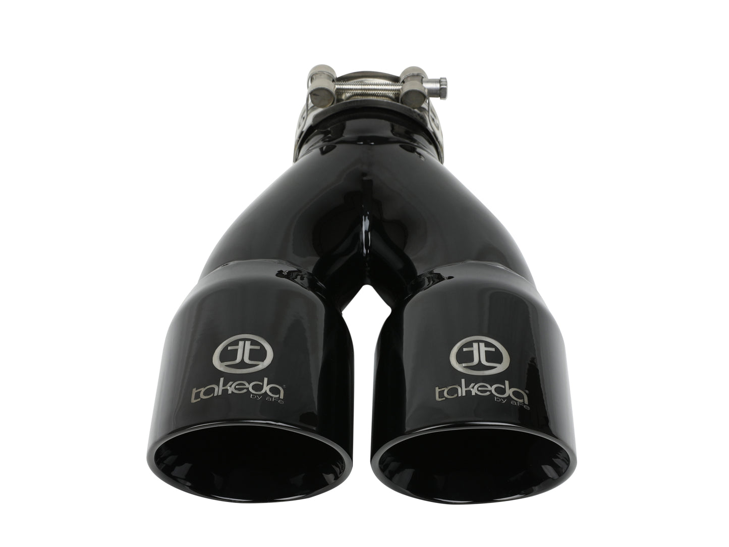 aFe Takeda 304 Stainless Steel Clamp-on Exhaust Tip Black - 49T25364-B10