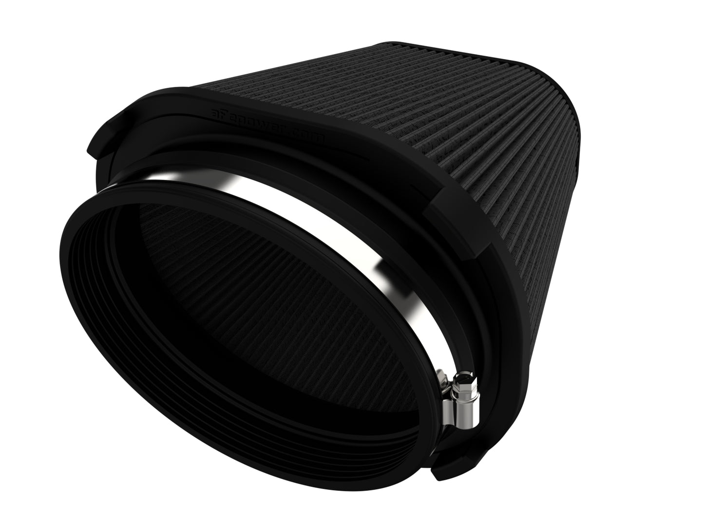aFe Track Series Intake Replacement Air Filter w/ Black Pro 5R Media - Black, Flange Inside Diameter 5.50 x 7.50 in