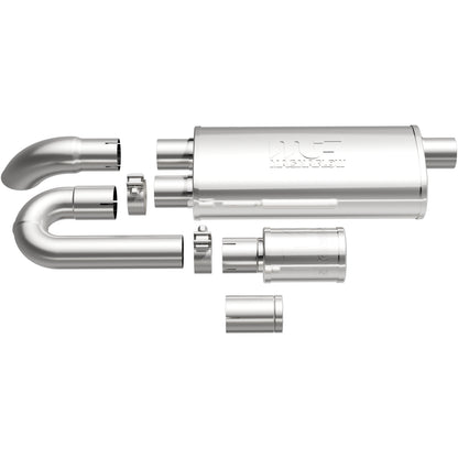 MagnaFlow Universal xMOD Muffler; 2.5 in Offset/Dual; 5 in x 18 in x 8 in Body Muffler 14006