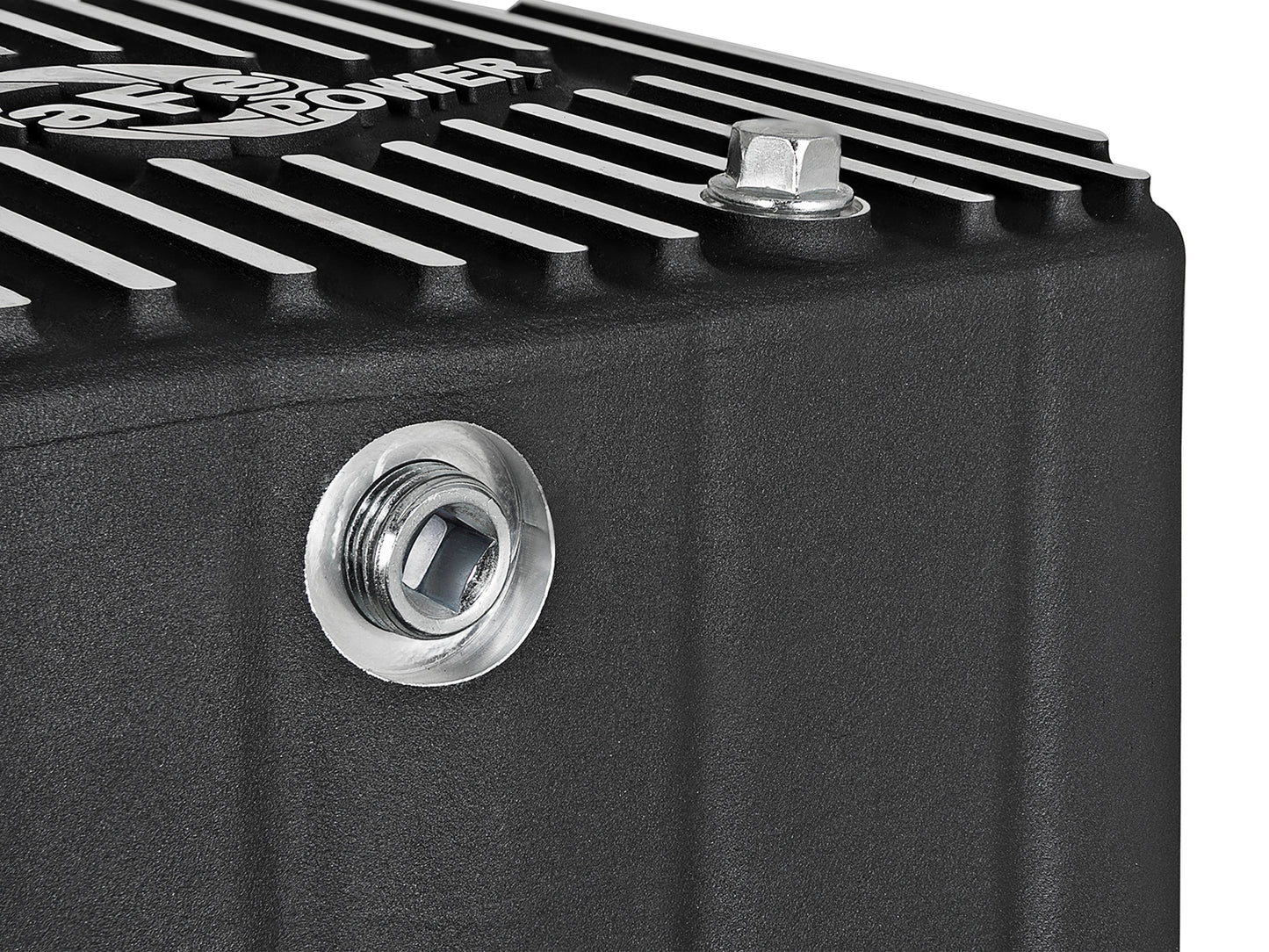 aFe Pro Series Engine Oil Pan Black w/ Machined Fins - Chevy/GMC 2011-2016 6.6L - Capacity 12, Height 6.94 in