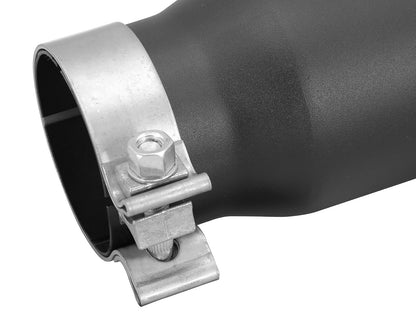 aFe MACH Force-Xp 409 Stainless Steel Clamp-on Exhaust Tip Black - 49T30401-B09