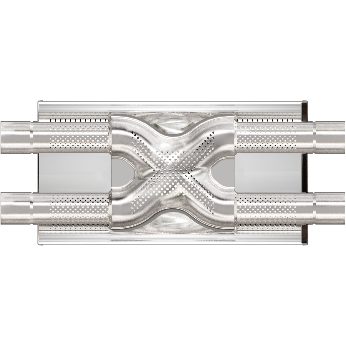 MagnaFlow 2.5 in/2.5 in Dual/Dual; 5 in x 18 in x 8 in Body Muffler 12468