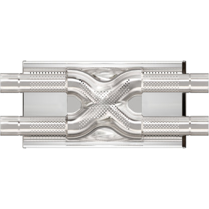 MagnaFlow 2.5 in/2.5 in Dual/Dual; 5 in x 18 in x 8 in Body Muffler 12468