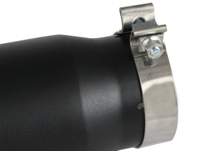 aFe MACH Force-Xp 409 Stainless Steel Clamp-on Exhaust Tip Black - 49T40501-B12