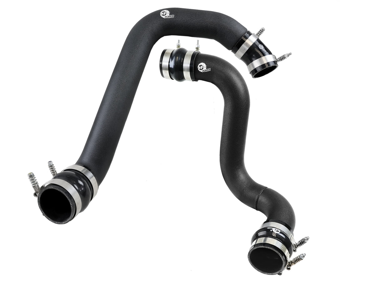 aFe BladeRunner 3 IN Aluminum Hot and Cold Charge Pipe Kit Black - Ford 2003-2007 6.0L