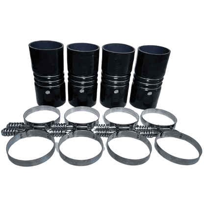 S&B 4"x 8" Intercooler Boot Kit with Clamps (Set of 4)
