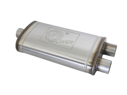 aFe MACH Force-Xp 304 Stainless SteelSingle 3 IN Inlet to Dual 3 IN Outlet Muffler