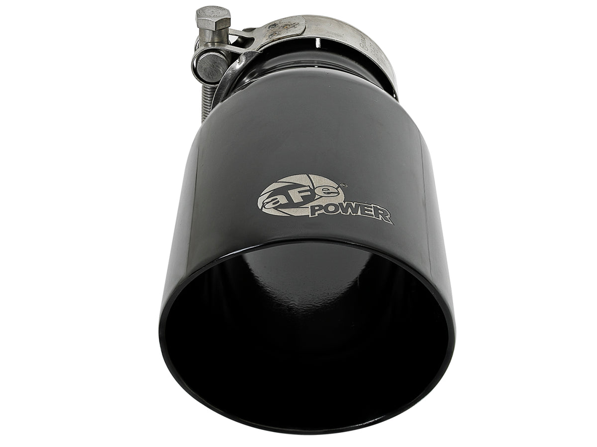 aFe MACH Force-Xp 304 Stainless Steel Clamp-on Exhaust Tip Black - 49T25354-B07