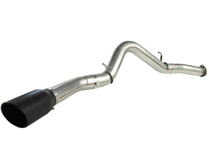 aFe Large Bore-HD 5 IN 409 Stainless Steel DPF-Back Exhaust System w/Black Tip - Chevy/GMC 2007-2010 6.6L