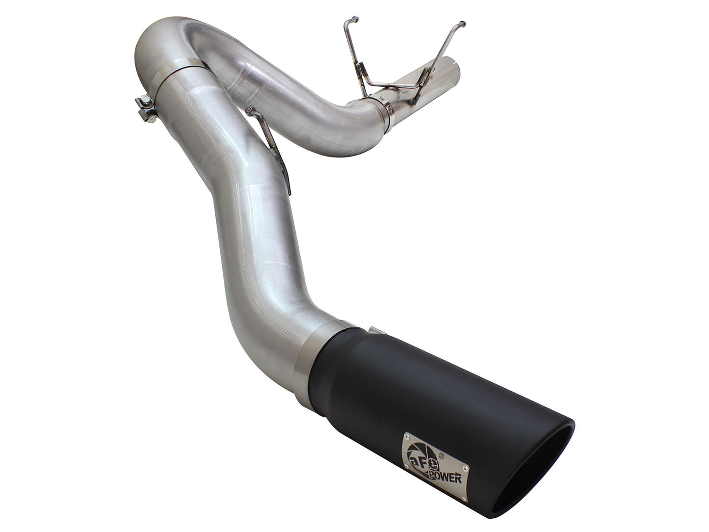 aFe ATLAS 5 IN Aluminized Steel DPF-Back Exhaust System w/Black Tip - Ram 2013-2018 6.7L - 49-02051-1B