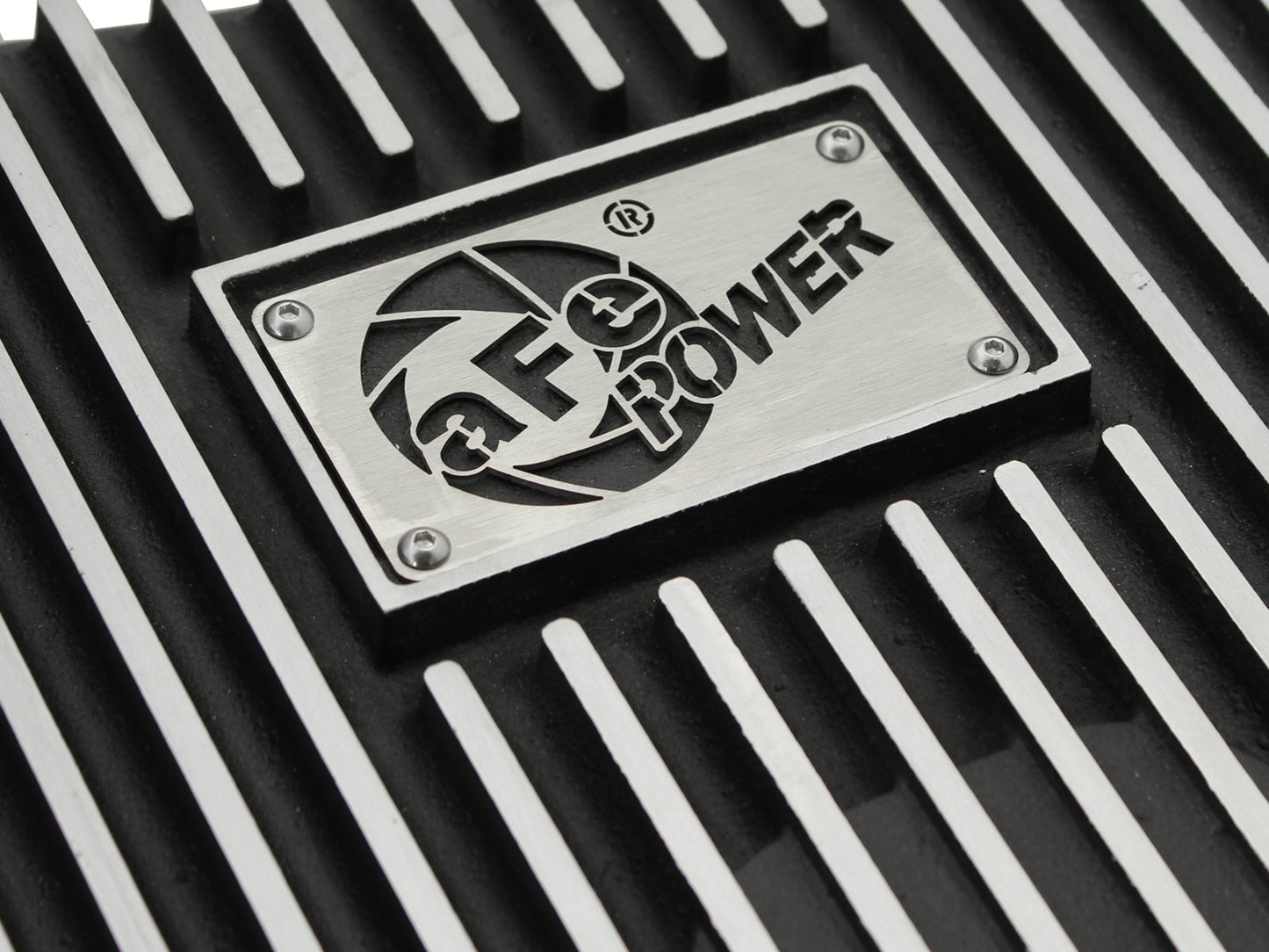 aFe Pro Series Transmission Pan Black w/ Machined Fins - Ford 2011-2021 6.2L/6.7L
