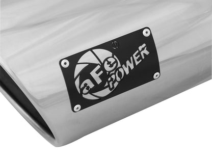 aFe MACH Force-Xp 304 Stainless Steel Clamp-on Exhaust Tip Polished Left Side Exit - 49T50702-P15