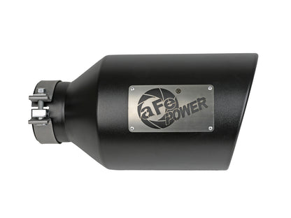aFe MACH Force-Xp 409 Stainless Steel Clamp-on Exhaust Tip Black - 49T40801-B15