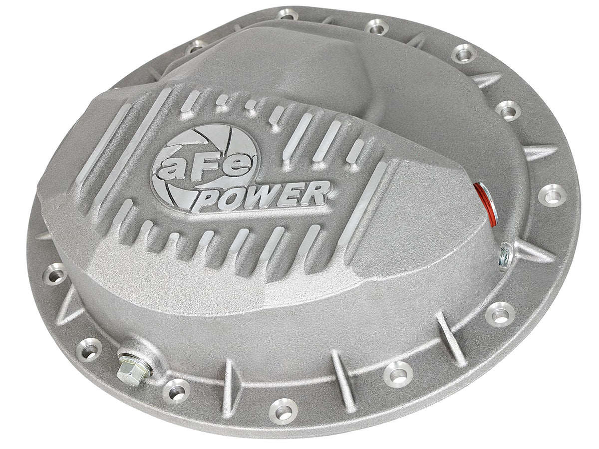 aFe Street Series Front Differential Cover Raw w/ Machined Fins - Dodge/Ram 2003-2013 5.9L/6.7L