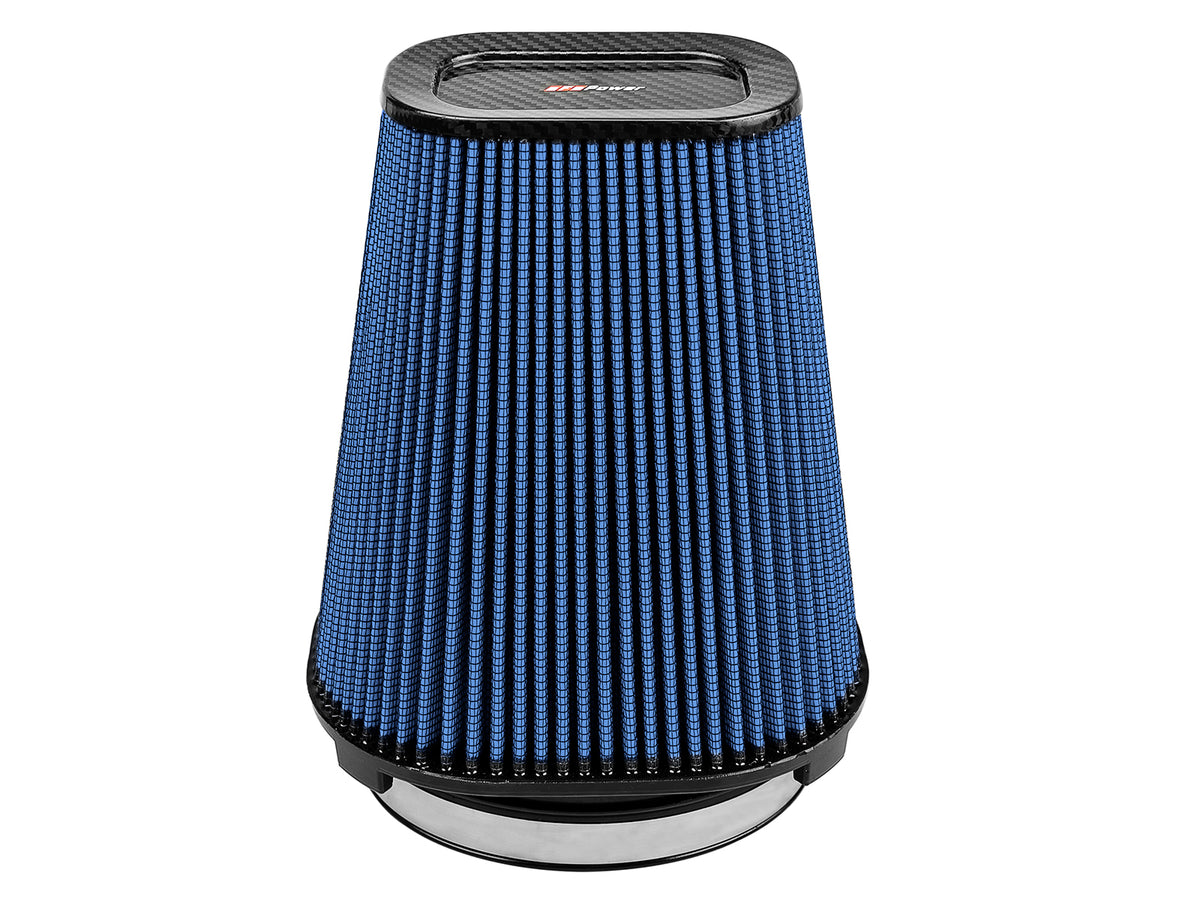 aFe Track Series Intake Replacement Air Filter w/ Pro 5R Media - Carbon Fiber top