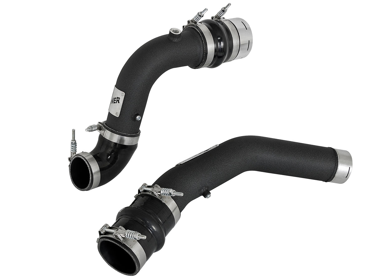 aFe BladeRunner 3 IN Aluminum Hot and Cold Charge Pipe Kit Black - Ford 2017-2022 6.7L